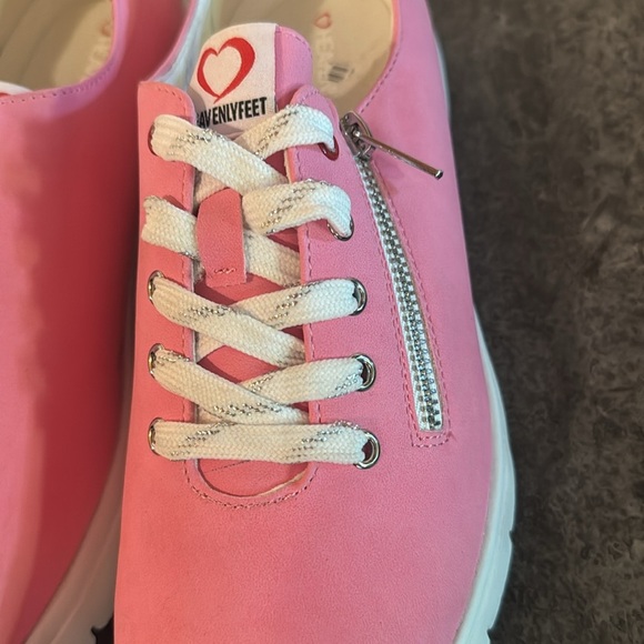 Heavenly Feet Heavenly Feet Womens Zip Lace Trainer - Pink. Size US 10 - Picture 5 of 7